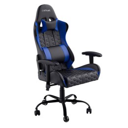 Silla trust Gaming Gxt 708B / Giratoria 360 / Respaldo ajustable / Gas Clase 4 / Hasta 150kg / Negro-Azul / 24435