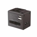 Adaptador enchufe internacional de viaje universal / Negro / IDUSD / D04A