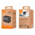 Adaptador enchufe internacional de viaje universal / Negro / IDUSD / D04A