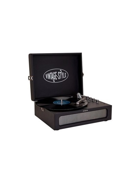 ÷ Tocadiscos bluetooth aiwa vpx-1971bk bt 5.0 33/45 rpm maletin audio technica grabacion usb 2x5w negr