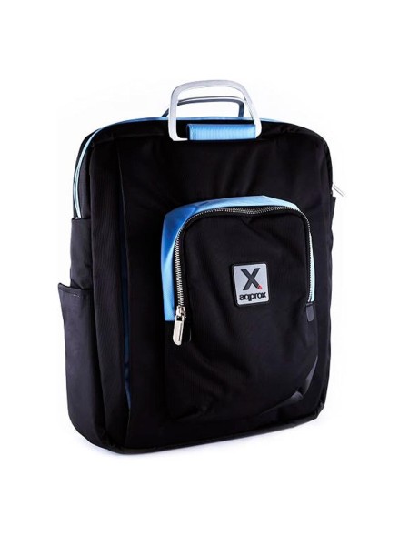 Maletin portatil Approx APPNBST15BBL / hasta 15.6 pulg./ Bandolera / Asa Ajustable / Negro-Turquesa