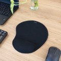 ÷ Alfombrilla tooq tqmp1001-b ergonomica superficie de tejido color negro