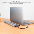 Hub 12 en 1 Type-c / 2xHDMI 4K / DP 4K / 3x USB 3.0 / Type-C 3.0 / Type-C PD 100W /  RJ-45 / SD / MicroSD / Nanocable / Gris / 10.16.1012