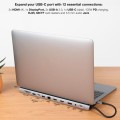 Hub 12 en 1 Type-c / 2xHDMI 4K / DP 4K / 3x USB 3.0 / Type-C 3.0 / Type-C PD 100W /  RJ-45 / SD / MicroSD / Nanocable / Gris / 10.16.1012