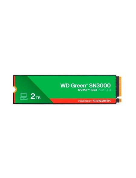 Disco duro SSD M.2 Pcie 4.0 Nvme WD Green SN3000 / 2TB / M.2 2280 / 5.000-4.200 MB/s / WDS200T4G0E