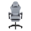 ÷ Silla gamer mars gaming mgcxfsw fabric reclinable reposapies extensible dise?o textil blanco plata